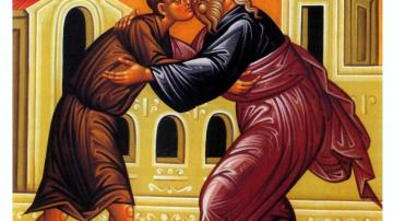 Prodigal Son (Contemporary Icon: St Pachomius Brotherhood, Mt Athos)